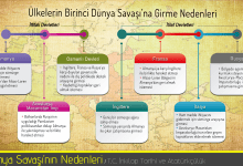 1. Dünya Savaşı Nedenleri İnfografik Kavram Haritası